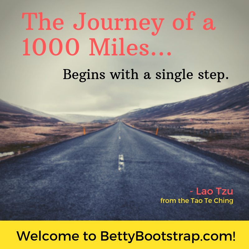 The Journey of a 1000 Miles... begins with a single step.